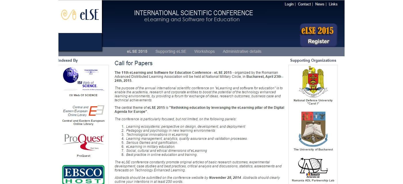 eLSE 2015 – Call for papers